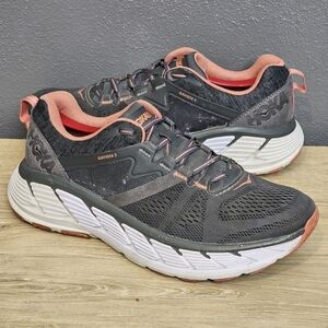 Hoka One One Gaviota 2 Womens Size 10 Gray Running Shoes Athletic Lace Up